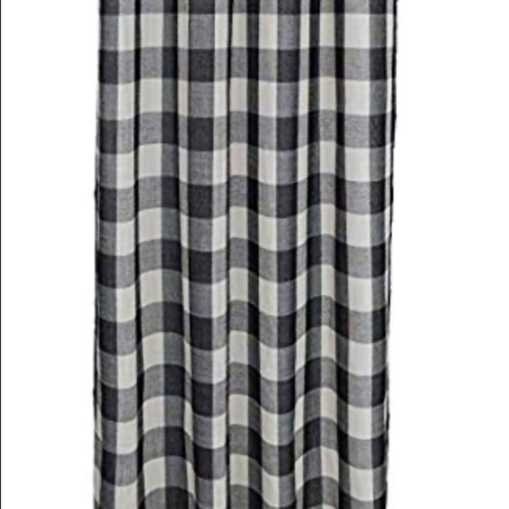Farmhouse style buffalo plaid curtain panels